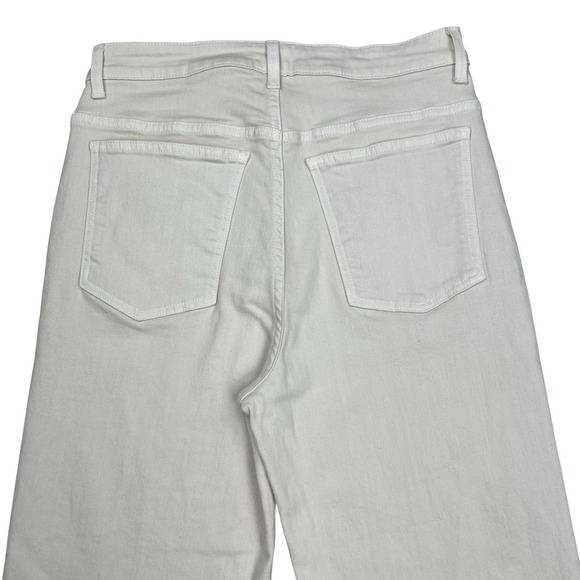 Khaite Jeans Womens Size 30x29 White Danielle High Rise Straight Denim - Picture 5 of 9